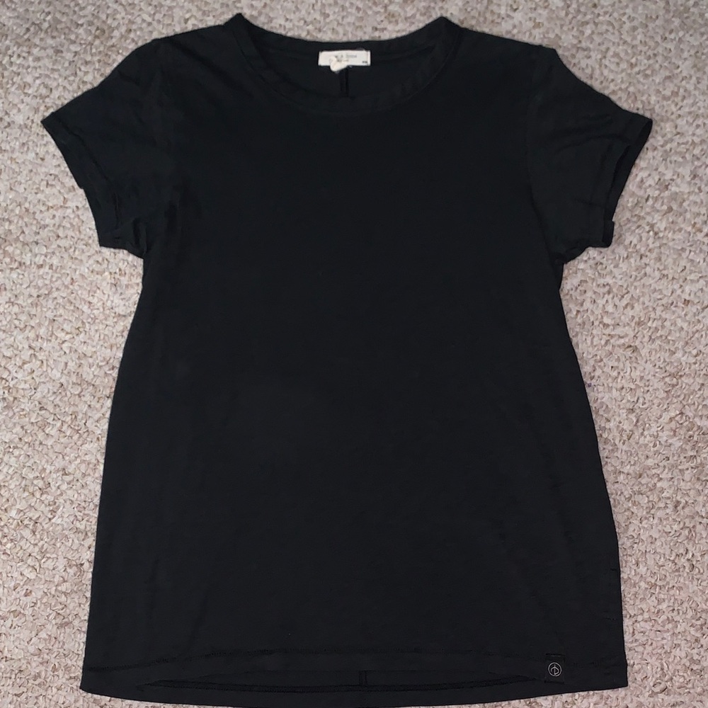 rag & bone Jet Black Short Sleeve Tee